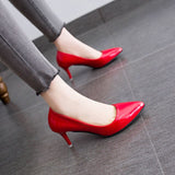 2021 spring and autumn new high heels stiletto pointed shallow mouth Korean work single shoes women's single shoes