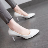 2021 spring and autumn new high heels stiletto pointed shallow mouth Korean work single shoes women's single shoes