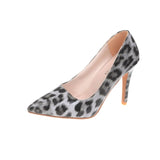 Autumn Sexy Leopard Women Shoes High Heels 10CM Elegant Office Pumps Shoes Women Animal Print Pointed Toe Luxury Singles Shoes