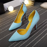 Faux Suede Women Pumps High Heels Women Shoes Fashion Lady Shoes Pointed Toe Thin Heels Ladies Shoes 2020 New Party Shoes Woman