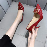 Sexy Women's Pumps Party Pointed Toe Shallow Mouth High Heels 2021 Fashion Office Black Women's Singles Shoes Zapatillas Mujer