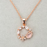 2021 Trends Pink Tulip Earrings Rose Gold Necklace Earrings Jewelry Sets Timeless Classic Sweet Zircon Bridal Wedding Jewelry