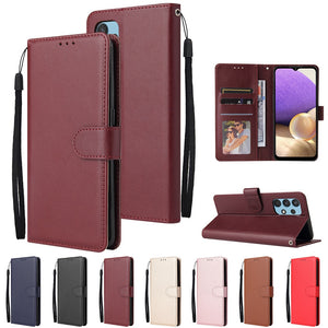 Flip Leather Wallet Case For Samsung Galaxy J2 J3 J4 J6 Plus J7 J8 2018 J5 2016 2017 Prime A01 Core A22 A31 A32 A41 A42 Cover