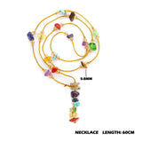 Colorful Healing Crystal Jewelry Set 7 Chakras Gemstones Bracelets Necklaces Set for Women Men Reiki Energy Jewelry Set Fashion