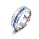 Men's Fashion 8mm Luxury Carbide Ring Stainless Steel Plated Ring Wedding Men Jewelry Gift