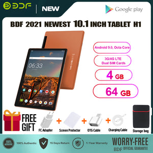 10.1 Inch Tablet Pc Google Play 4GB/64GB Android 9.0 Octa Core 4G Phone Call Pro Tablets WiFi Bluetooth GPS Android 10 Inch Tab