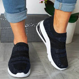 Spring Autumn Women Vulcanized Sneakers Ladies Breathable Mesh Soft Sole Slip-on Shoes For Female Casual Sport Platform Shoes