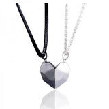 2 PCS/Set Couple Necklace For Women Sun Moon Heart Magnetic Paired Pendant Projection Valentine's Day Jewelry Chain Choker Gift