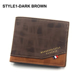 Fashion Leather Wallet Men Luxury Slim Coin Purse Business Foldable Wallet Man Card Holder Pocket Clutch Male Handbags Tote Bag