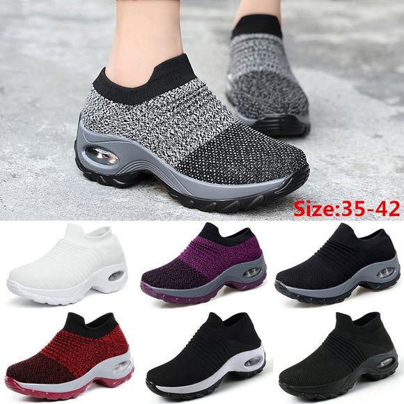 Women's Vulcanize Shoes High Quality Women Sneakers Non-slip Air Cushion Shoes Lightweight and Breathable Hiking Socks