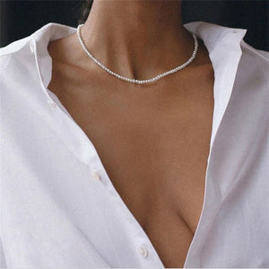 Charm Fashion Butterfly Pendant Pearl Chain Necklace For Women Trendy Women's Choker Neck Chain Female Jewelry 2021 Gift Friends