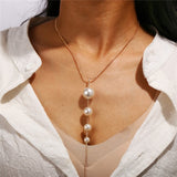 LETAPI Fashion Simulated Pearl Heart Necklace for Women Statement Clavicle Pearl Chain Necklace Trend Wedding Collar Jewelry