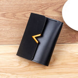 Women Stitching Leather Wallets Frosted Short Purses for Ladies Small Coin Pockets Hasp Mini Money Bags Girls Soft Card Holder