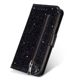 Leather Glitter Case For Redmi Note 10 Pro 9 8 7 10 9T 9C 9A 9 8 8A 7 7A Flip Stand Wallet Case For Xiaomi Mi Poco M3 F3 X3 NFC