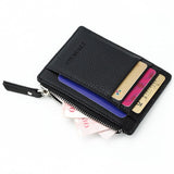 Small Men Wallet Mini Pu Leather Card Holders Women Zipper Wallet Bag Purse Pocket