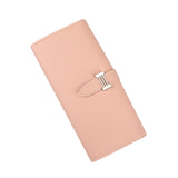Women&#39;s Leather Wallet Fashion All-match Lady Clutch Purse Solid Color Long Wallet 2021 Spring New Model