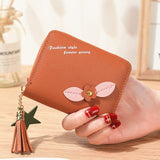 Woman Wallet Lady Coin Purses Cards Holder Tassels Zipper Moneybags  Bags Lady Short Wallet Girls Pocket ID Card Holders