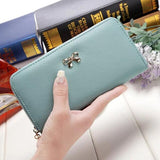 Womens Wallets Purses Plaid PU Leather Bowknot Long Wallet Hasp Phone Bag Money Coin Pocket Card Holder Female Wallet Purse