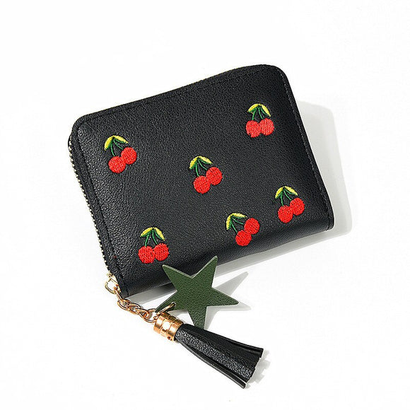 New Ladies Women's Wallets Purse Clutch Wallet Embroidered Short Small Bag Card Holder Ladies Zipper Wallet