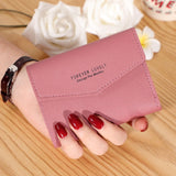 Simple Girls Short Wallets with Hasp Small Soft Leather Money Bags Women Letter Pattern Coin Purse Female Handbags cartera mujer