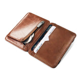 New Fashion Man Small Leather Magic Wallet With Coin Pocket Men&#39;s Mini Purse Money Bag Credit Card Holder Clip For Cash