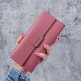 Womens Wallets and Purses PU Leather Wallet Female Wristband Letter Print Long Women Purse Large Capacity Phone Bag Women Wallet