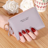 Soft Leather Coin Purse for Women Ladies Small Money Bags Zipper Female Card Pockets Short Buckle Wallets carteras para mujer