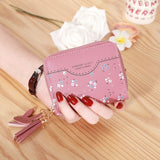 Small Money Bag Ladies Printed Coin Purses Zipper Short Wallets for Women Mini PU Leather Handbags Small Card Case cartera mujer