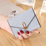 Summer Small Women Wallet Short Fashion Leather Bags Female Mini Clutch Solid Color Card Holder Girls Coin Purses monedero mujer