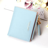 Women Money Girl Purse Short Wallet Lady Mini Small Fold PU Leather Female Card Holder Fastener Zipper Short Clutch Wallet