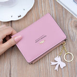 2020 Wallets for Women Luxury New Ladies Wallet Short Zipper Student Korea Bowknot Coin Cute Purse Soft PU Leather Card Holder