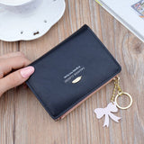 2020 Wallets for Women Luxury New Ladies Wallet Short Zipper Student Korea Bowknot Coin Cute Purse Soft PU Leather Card Holder