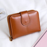 Top Quality Wallet Women Fashion Purse Female Wallet Leather Pu Multifunction Purse Small Money Bag Coin Pocket Wallet Short 3cm