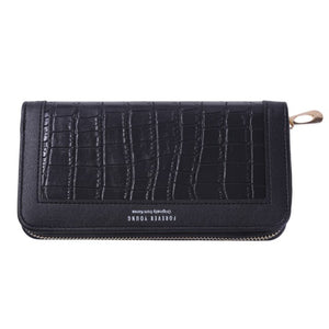 Wallet Women Long Luxury Brand Leather Coin Purses Tri-Fold Soft Skin Buckle Clutch Female Money Bag Hand Credit Card Holderf