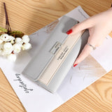 Luxury Long Wallet For Women Patchwork Metal Accessories Clutch Pu Leather Lady Phone Bag Card Holder Coin Purse Female Wallets