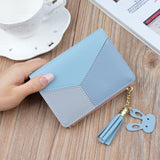 Women Wallets Wristband Phone Purses Splice Female Purse Leather Ladies Long Woman Wallets Clutch Double Zipper Big Card Holder