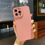 Camera Protection Silicone Phone Case For iPhone 13 Pro Max 11 12 Pro Max XR XS Max X 7 8 Plus Soft Shockproof Matte Back Cover