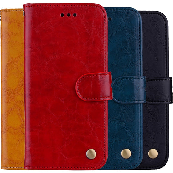 Retro Leather Flip Cover For Samsung Galaxy S6 S7 Edge S8 S9 S10 J4 J6 A6 A8 Plus A7 2018 J3 J5 J7 2017 2016 J730FM Wallet Case