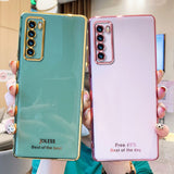 For P smart 2021 Case Luxury Plating Soft Silicone Phone Case For Huawei P30 P20 P30 P40 P50 Lite Pro Y6P Y7P Y7A Y9S Mate 20 30