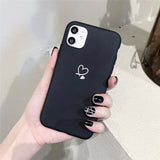 For iPhone 13 Pro Max Case Candy Color Love Heart Couples Phone Case For iPhone 11 12 Pro Mini X XR XS Max Soft Silicone Cover