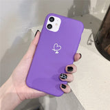 For iPhone 13 Pro Max Case Candy Color Love Heart Couples Phone Case For iPhone 11 12 Pro Mini X XR XS Max Soft Silicone Cover