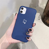 For iPhone 13 Pro Max Case Candy Color Love Heart Couples Phone Case For iPhone 11 12 Pro Mini X XR XS Max Soft Silicone Cover