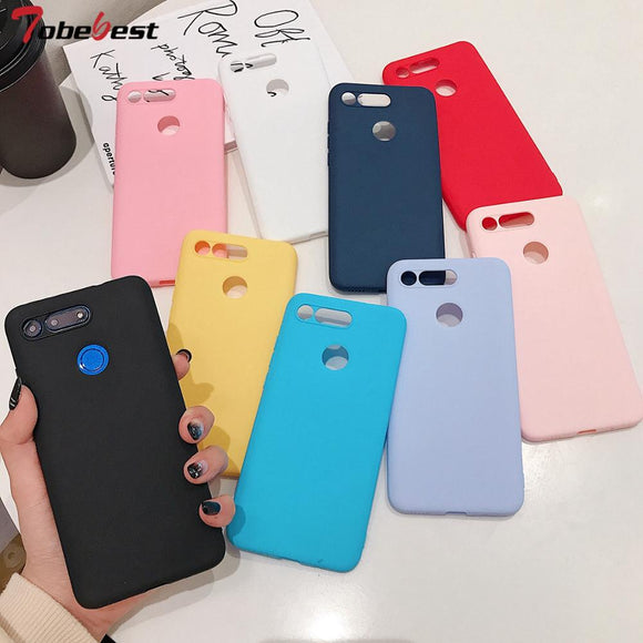 Huawei Honor View 20 Case Candy Color Slim Soft Silicon Phone Case For Huawei Honor V20 View20 Matte Full Body TPU Back Cover