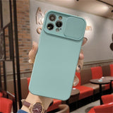 Camera Lens Protection Solid Phone Case For iPhone 13 11 12 Pro Max Mini X XR XS Max 7 8 Plus SE 2020 Candy Color Soft TPU Cover