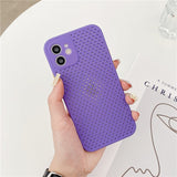 Luxury Heat Dissipation Silicone Case For iPhone 13 12 Mini 11 Pro XS Max X XR 7 8 Plus SE2 Candy Color Breathable Cooling Cover