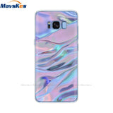 Silicone case For Samsung Galaxy S8 case G950 g950f Back Cover for samsung s8 plus s8+ case G955F protective coque bumper flower