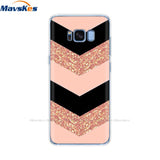 Silicone case For Samsung Galaxy S8 case G950 g950f Back Cover for samsung s8 plus s8+ case G955F protective coque bumper flower