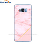 Silicone case For Samsung Galaxy S8 case G950 g950f Back Cover for samsung s8 plus s8+ case G955F protective coque bumper flower