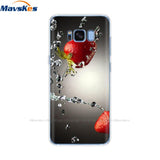 Silicone case For Samsung Galaxy S8 case G950 g950f Back Cover for samsung s8 plus s8+ case G955F protective coque bumper flower