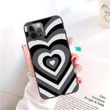 Heart Circle Case For Iphone 13 Pro Max Case iphone 11 12 Pro XS Max 7 8 Plus XR X Mini 6 6S SE 2020 Cover Iphone11 Fundas Coque